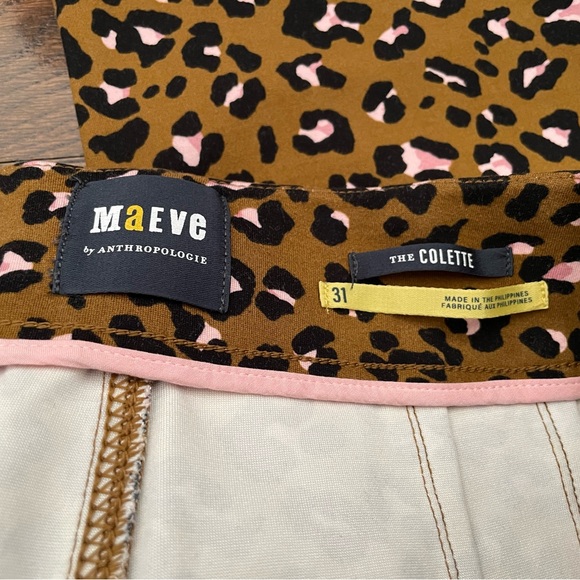 The Colette Ponte Crop Wide-Leg Pants by Maeve Leopard Print 31 - Picture 2 of 6